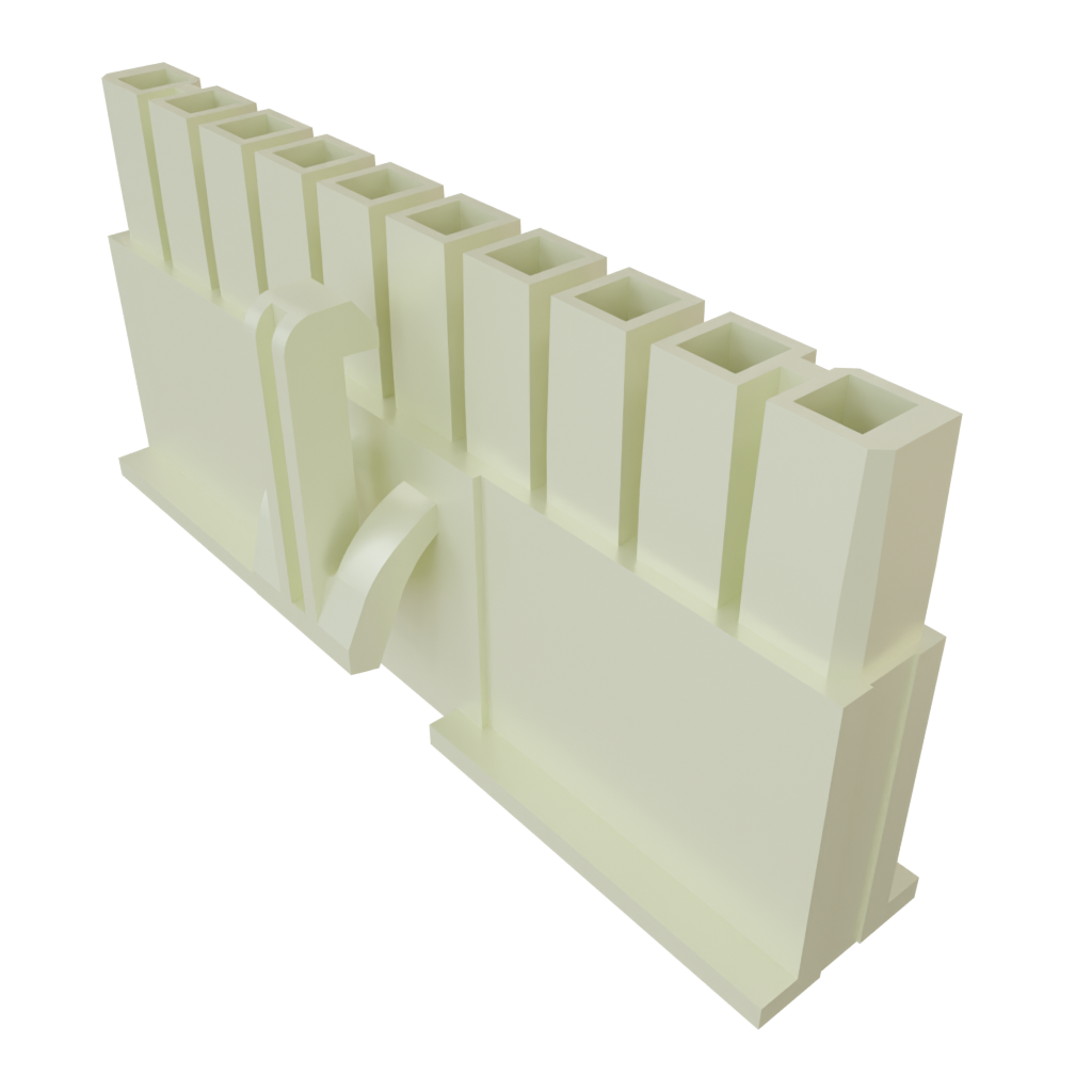 Samtec-IPBD-10-S-K Einzeladersteckverbinder, Gehäuse Conn Housing RCP 10 POS 4.19mm Crimp ST Cable Mount Black Bulk