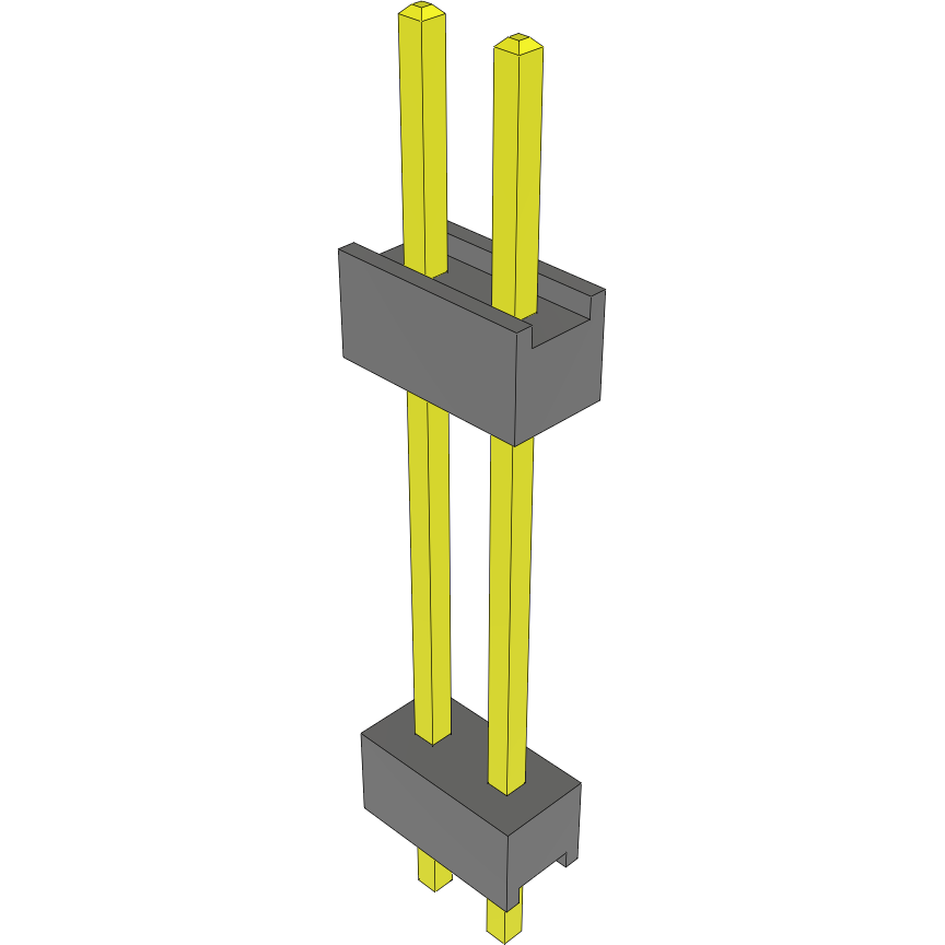 Samtec-DW-02-11-T-S-620 Steckverbinderleisten und Leiterplattenbuchsen Conn Board Stacker HDR 2 POS 2.54mm Solder ST Top Entry Thru-Hole Bulk