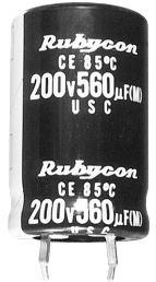 Rubycon-50USC10000MEFCSN25X50 Kondensator, Aluminium Cap Aluminum Lytic 10000uF 50V 20% (25 X 50mm) Snap-In 10mm 5.02A 3000h 85°C Bulk