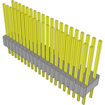 Conn Unshrouded Header HDR 40 POS 1.27mm Solder ST Top Entry Thru-Hole Tube