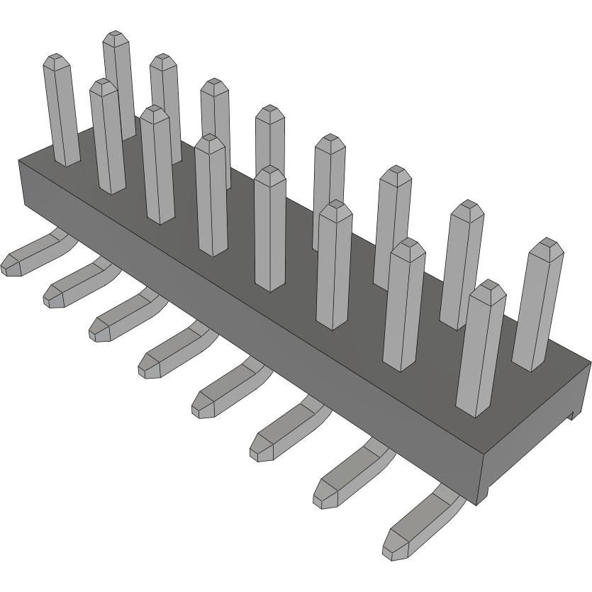 Samtec-TMM-108-01-TM-D-SM Steckverbinderleisten und Leiterplattenbuchsen Conn Unshrouded Header HDR 16 POS 2mm Solder ST Top Entry SMD Tube