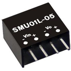 Mean Well Enterprises-SMU01N-05 直流-直流转换器和开关式调节器模块 Module DC-DC 24VIN 1-OUT 5V 0.2A 1W 4-Pin SIP Tube