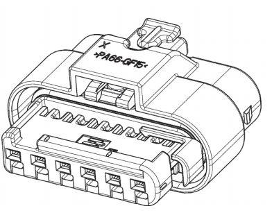 TE Connectivity-1924292-8 Gaine de câblage de raccordement discret Conn Housing RCP 6 POS 4mm Crimp ST Cable Mount Gray