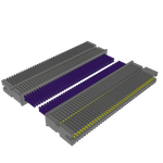 Cable Assembly Discrete Wire 0.101m 28AWG Terminal Strip to Terminal Strip 80 to 80 POS M-M Crimp-Crimp TIGER EYE™ Layer