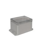 IP68 NEMA 6P PC Box with clear cover and mounting brackets 4.53x3.54x3.15