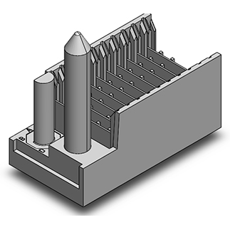 Amphenol-467-5125-A62 Connector Backplane Backplane Connectors, Vertical Orientation, Press Fit Termination, 5 Row HSD, 25 Positions
