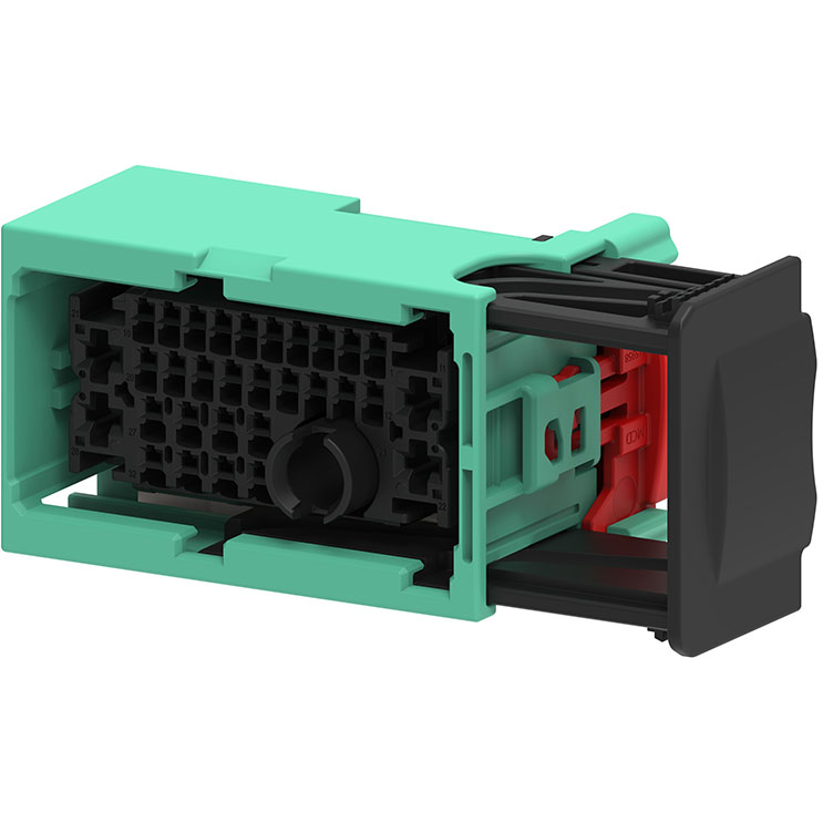 Molex-2159580317 Connector Discrete Wire Housing Conn Housing RCP 32 POS 2.5mm/2.75mm/3.5mm Crimp ST Cable Mount Green MX-DaSH Carton