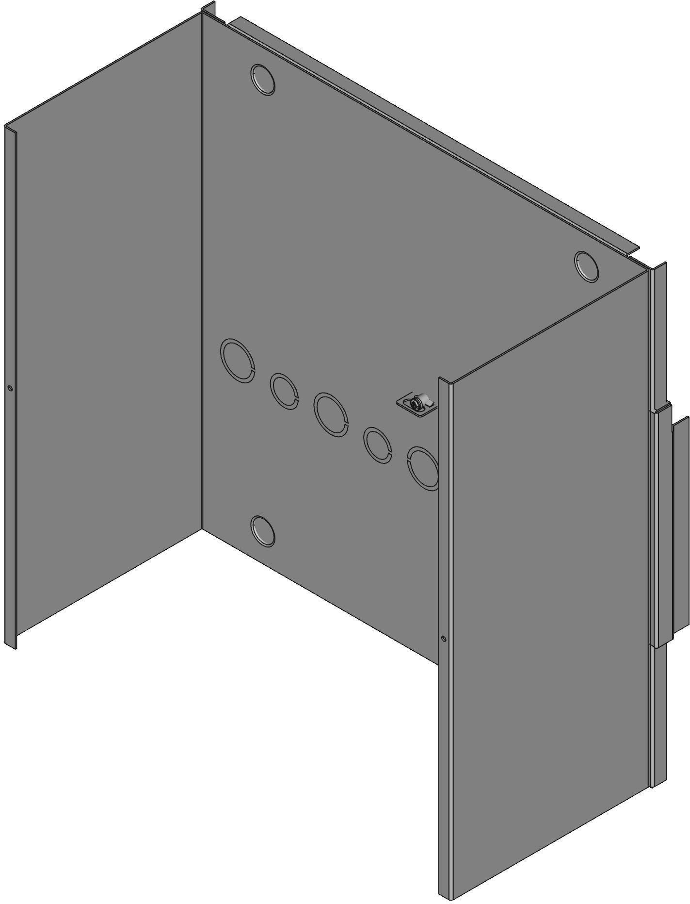 Hammond Manufacturing-C3R18188SC Kästen, Gehäuse und Gestelle Gray Galvanized Steel Wall Mount Junction Box