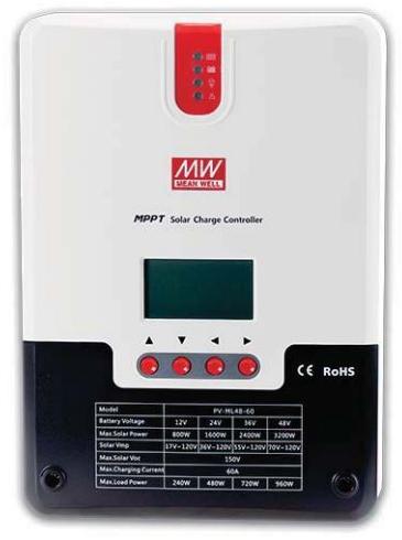 Mean Well Enterprises-PV-ML48-60 Módulos y circuitos integrados de energía especializados Solar Controller