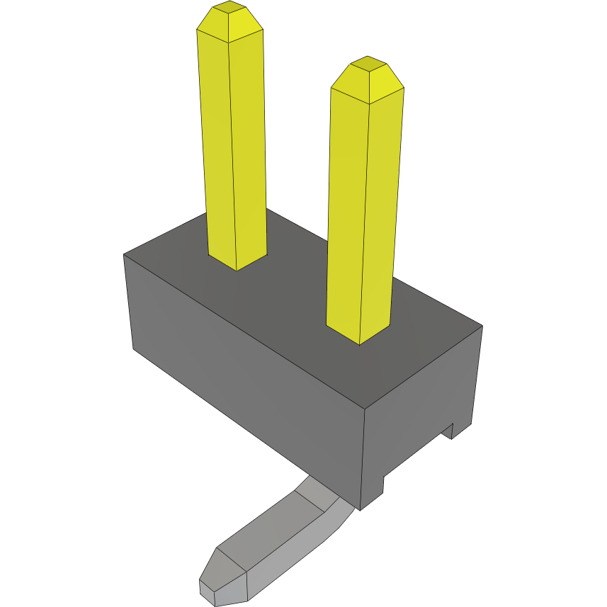 Samtec-TMM-102-01-LM-S-SM 连接器插头及 PCB 插座 Conn Unshrouded Header HDR 2 POS 2mm Solder ST Top Entry SMD Bulk