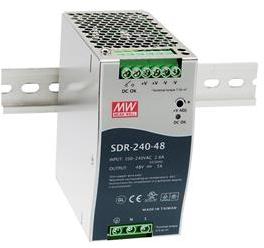 MEAN WELL-SDR-240-24 AC to DC Power Supplies AC/DC Power Supply Single-OUT 24V 10A 240W 9-Pin