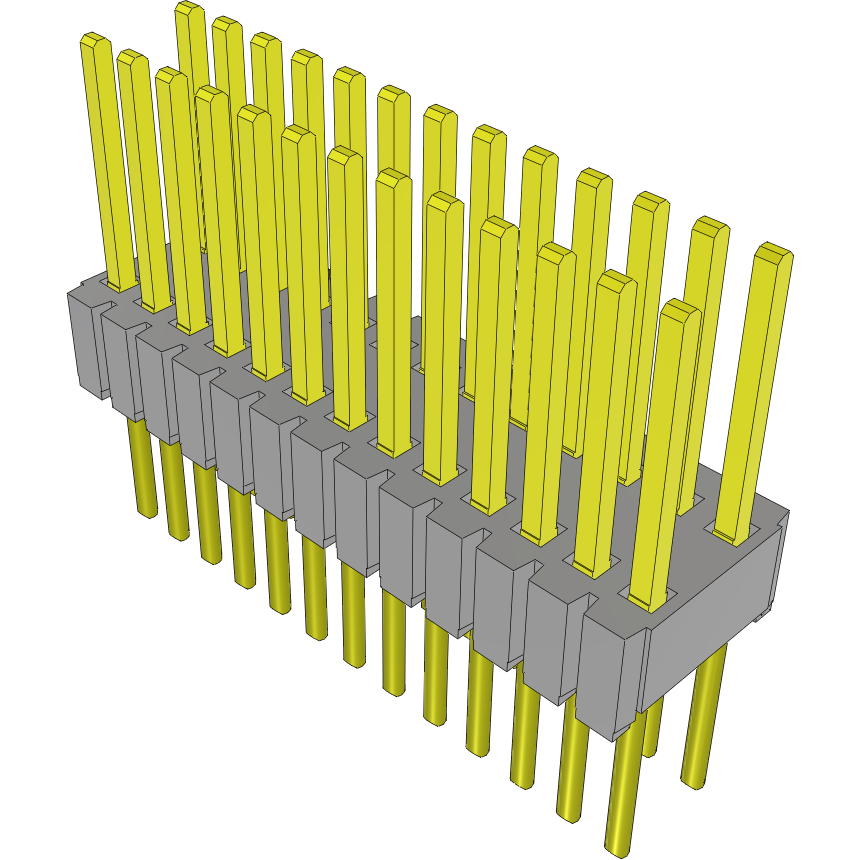 Samtec-MTMS-113-53-G-D-235 Steckverbinderleisten und Leiterplattenbuchsen Conn Unshrouded Header HDR 26 POS 1.27mm Solder ST Top Entry Thru-Hole Tube