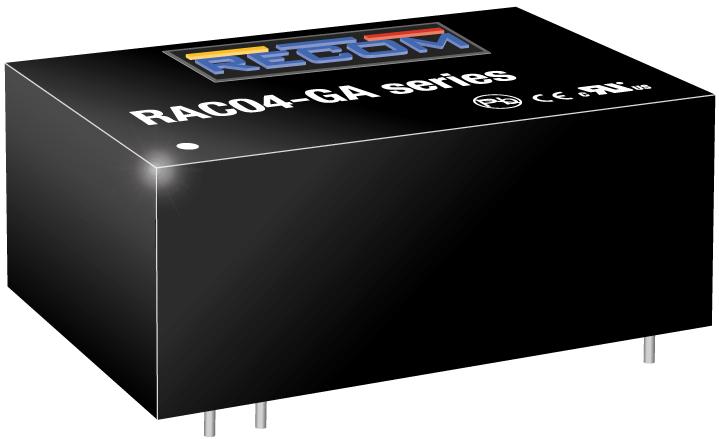 RECOM Power GmbH-RAC04-09SGA AC to DC Power Supplies AC/DC Power Supply Single-OUT 9V 0.44A 4W 5-Pin Tube