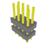 Conn Board Stacker HDR 8 POS 2.54mm Solder ST Top Entry Thru-Hole Bulk