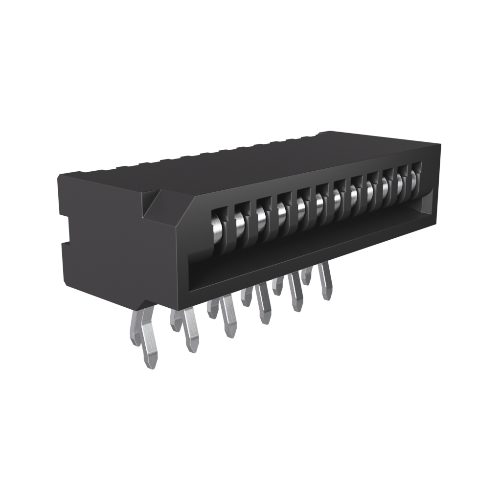 Amphenol Communications Solutions-HLW12R-2C7LF FFC-FPC 连接器 1.00mm Flex Connectors, HLW-R series, 12 Position, Side Entry Non-ZIF Connector, 1mm (0.039inch) Pitch, Kinked Terminal