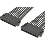 Cable Assembly UL 10002 0.3m 18AWG Wire to Board to Wire to Board 10 to 10 POS M-M Crimp-Crimp Bag