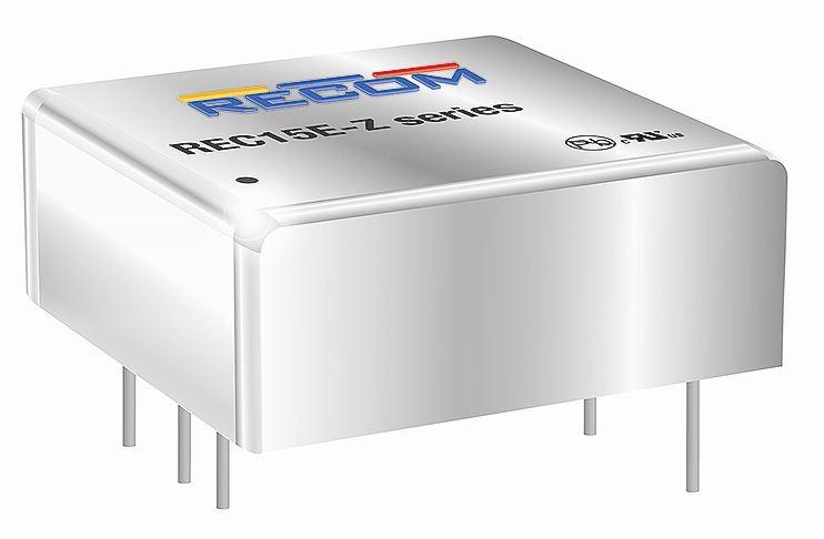 RECOM Power-REC15E-4815DZ Convertidor de CC a CC y módulo del regulador de conmutación Module DC-DC 48VIN 2-OUT -15V/15V -0.5A/0.5A 15W 6-Pin Tube