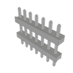 Conn Board Stacker HDR 7 POS 2mm Solder ST Top Entry Thru-Hole Bulk