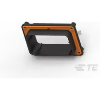 Deutsch Group-DRBF-1A Steckverbinderzubehör Connector Accessories Flange Straight Glass Filled Polyamide Black Box