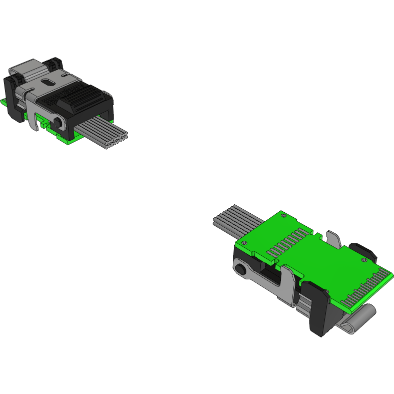 Samtec-ECUE-08-300-T2-FF-02-1 Kabelbaugruppen Koaxial Firefly Low Profile Micro Flyover System Cable Assembly