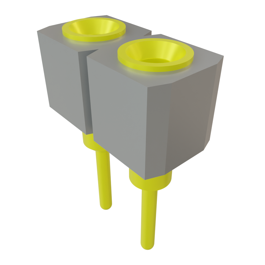 Samtec-SS-102-S-2 Steckverbinderleisten und Leiterplattenbuchsen Conn Socket Strip SKT 2 POS 2.54mm Solder ST Top Entry Thru-Hole Bulk