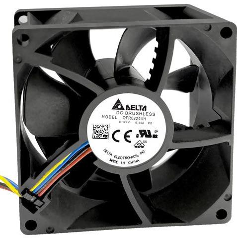 Delta Electronics-QFR0824UHP0 Gebläse und Lüfter DC Fan Axial Ball Bearing 24V 14V to 27.6V 65.55CFM 50dB 80 X 80 X 25mm PWM