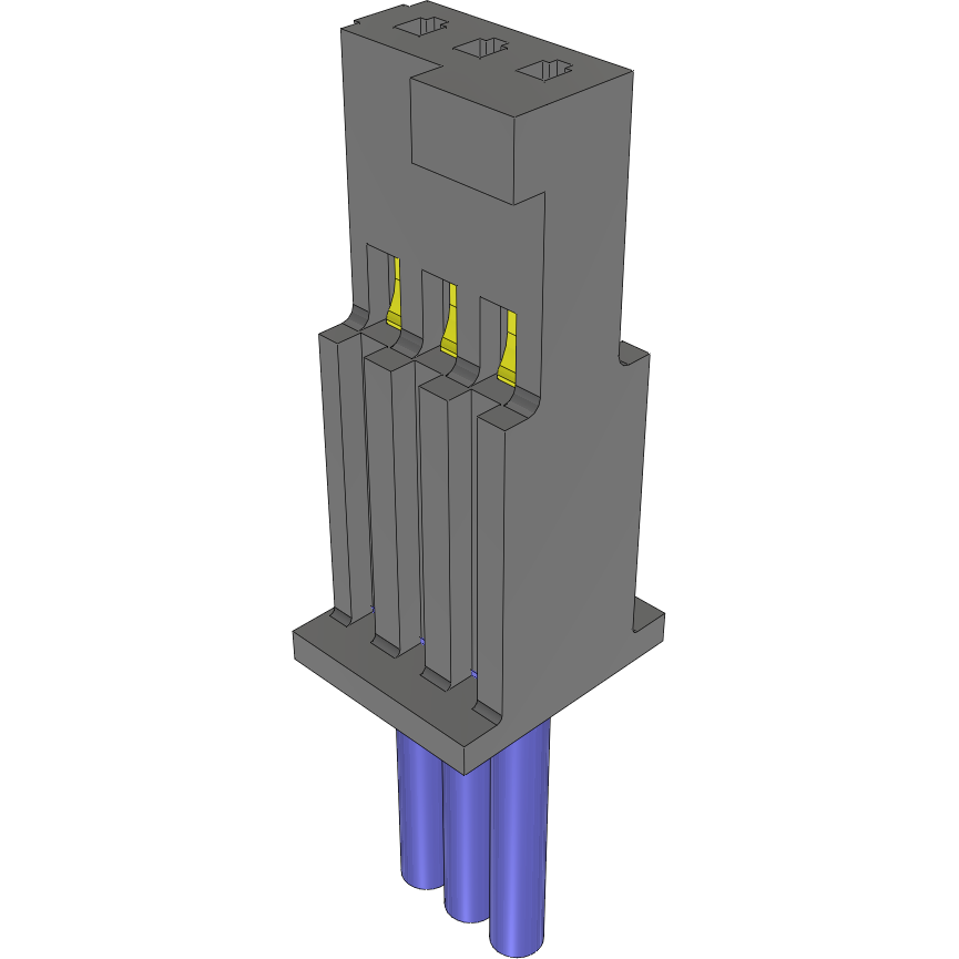 Samtec-SFSS-03-28-G-06.00-S Andere Kabelbaugruppen Cable Assembly Discrete Wire 0.152m 28AWG Socket Strip 3 POS SKT Crimp TIGER EYE™ Layer