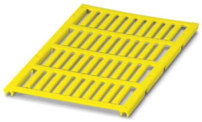 PHOENIX CONTACT-0827549 Kabelmarkierungen Conductor marker Sheet yellow unlabeled can be labeled with BLUEMARK CLED BLUEMARK LED Plotter Mounting type slide on Cable diameter 1.6-2.1 mm Lettering field 21 x 3 mm
