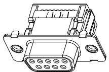 TE Connectivity-V42254A5235B215 Steckverbinder, D-Sub Conn D-Sub SKT 15 POS 1.37mm IDT RA Cable Mount 15 Terminal 1 Port Reel