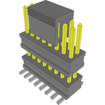 Conn Board Stacker HDR 16 POS 1.27mm Solder ST Top Entry SMD FLEX STACK™ Tube