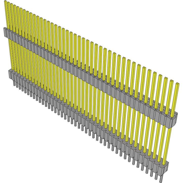 Samtec-DWM-42-61-S-S-635 Cabezales del conector y receptáculos PCB Conn Board Stacker HDR 42 POS 1.27mm Solder ST Thru-Hole Tube