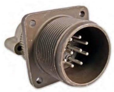 ITT Cannon-MS3100R28-12P Connector Circular Conn Circular PIN 26 POS Solder ST Wall Mount 26 Terminal 1 Port