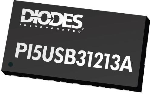 Diodes Incorporated-PI5USB31213AXEAEX USB-Schnittstellenschaltkreise High Speed Type-C DRP Port Controller USB 3.1 T/R 24-Pin X1QFN EP