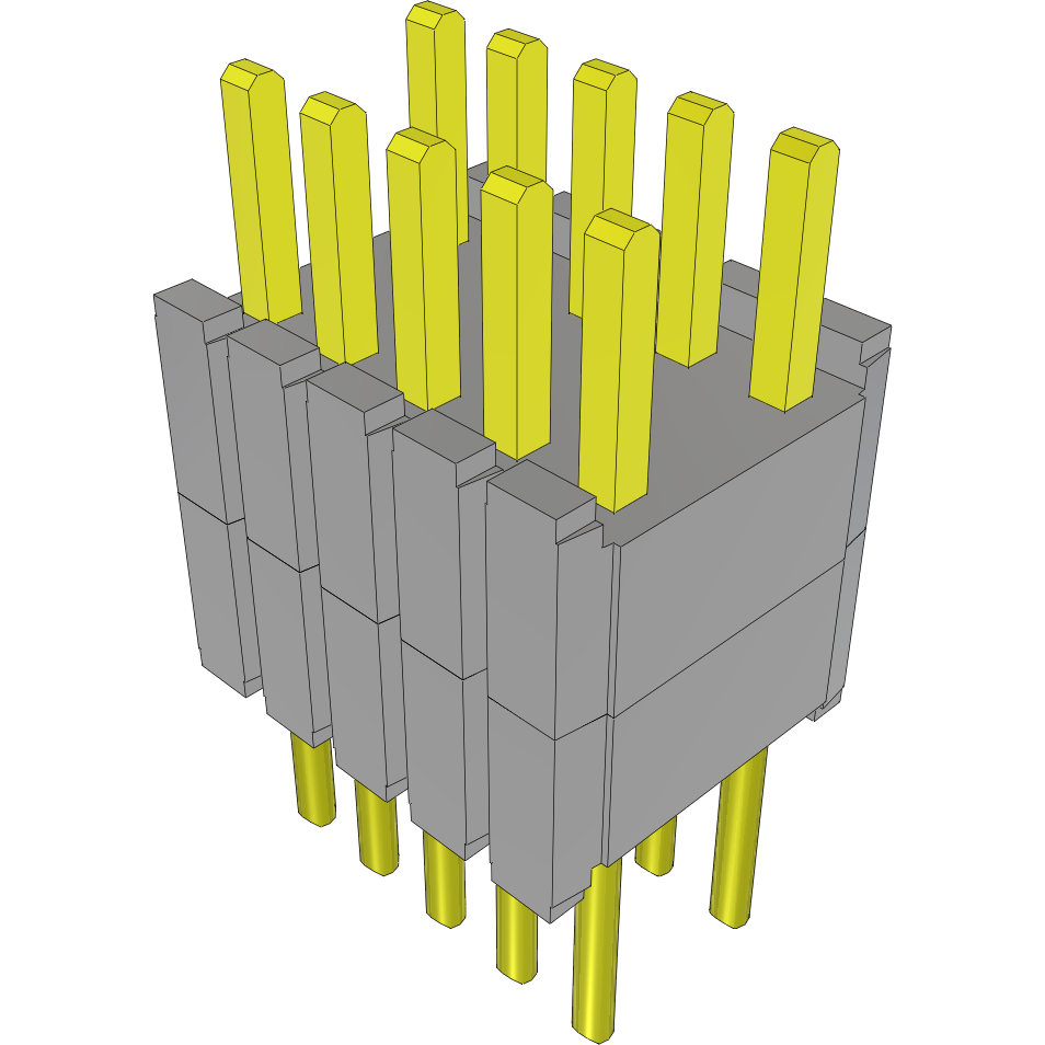 Samtec-HDWM-05-51-G-D-200 Steckverbinderleisten und Leiterplattenbuchsen Conn Board Stacker HDR 10 POS 1.27mm Solder ST Thru-Hole Layer