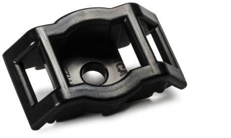 HellermannTyton-151-01122 Misc Products Low Profile Mount, Secures with .25in Fastener, 0.6in Height, 1.8in Long, PA66HIRHSUV, Black, 500/pkg