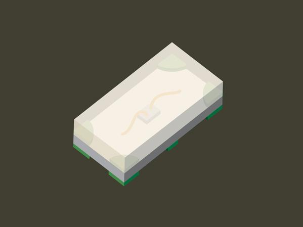 Dialight-5988A90107F LED LED Uni-Color Blue 2-Pin Chip 0402(1006Metric) T/R