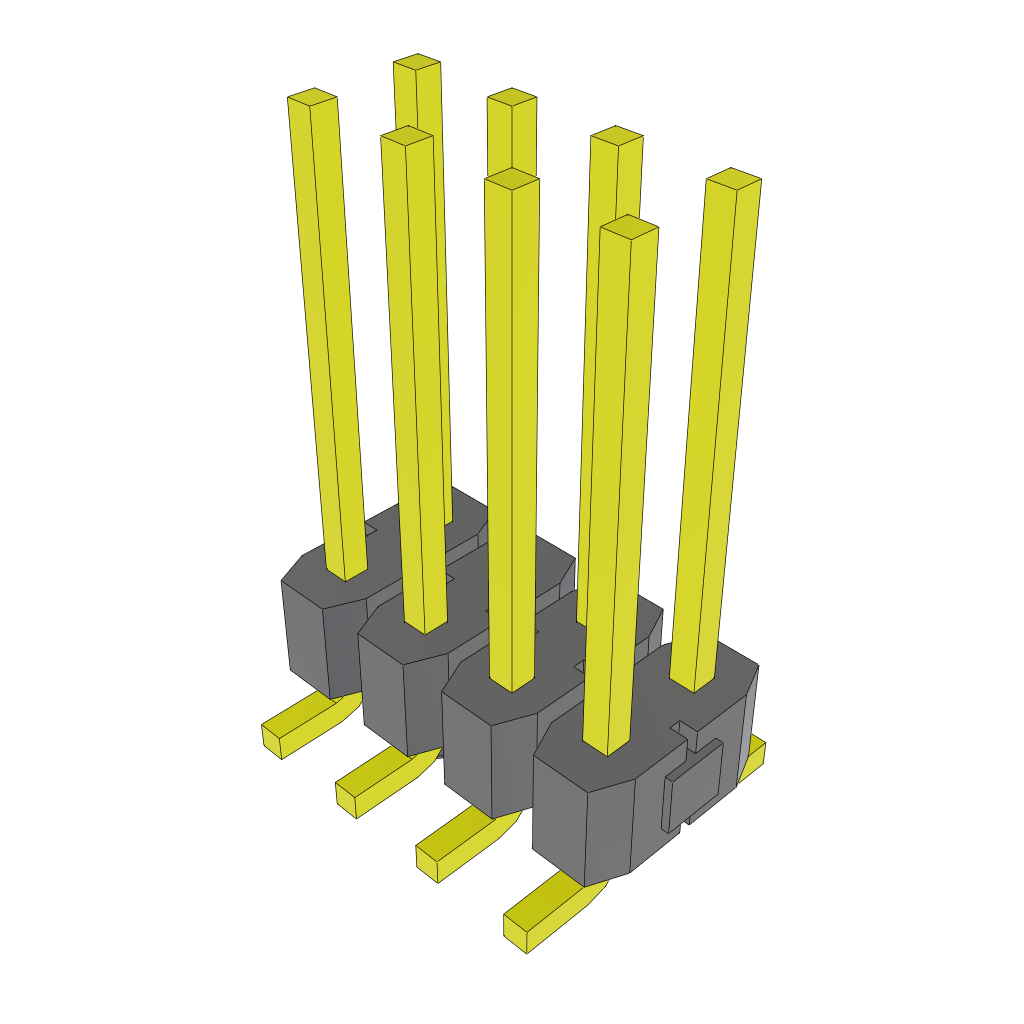 Samtec-TSM-104-03-L-DV-A Steckverbinderleisten und Leiterplattenbuchsen Conn Unshrouded Header HDR 8 POS 2.54mm Solder ST Top Entry SMD Tube