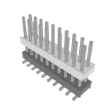 Conn Board Stacker HDR 20 POS 2.54mm Solder ST Top Entry SMD Tube