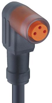 Lumberg-RKMW/LED A 3-224/5M Montajes de cables, otros M8 Snap-In Sensor/Actuator Single-Ended Cordset: Female, angled, 3-pin
