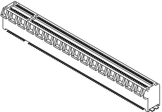 Amphenol Communications Solutions-10146070-113Y0LF Connector Card Edge PCI Express® Gen 4 and Gen 5 Card Edge Connectors, Storage and Server System, Vertical, Surface Mount, 164 Position