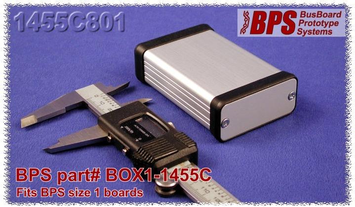 BusBoard Prototype Systems-BOX1-1455C-SV Boîtes, boîtiers et supports Silver Aluminum Extruded Aluminum Enclosure