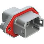 Conn Housing RCP 8 POS Crimp ST Panel Mount Gray