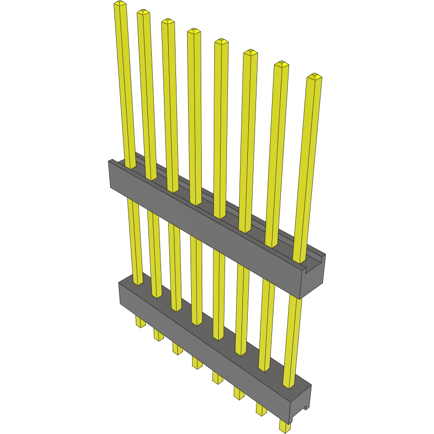 Samtec-DW-08-13-G-S-600 Steckverbinderleisten und Leiterplattenbuchsen Conn Board Stacker HDR 8 POS 2.54mm Solder ST Top Entry Thru-Hole Bulk