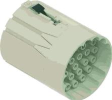 HARTING-19590202801 Connecteur circulaire Conn Circular PIN 28 POS Crimp ST Cable Mount 28 Terminal 1 Port