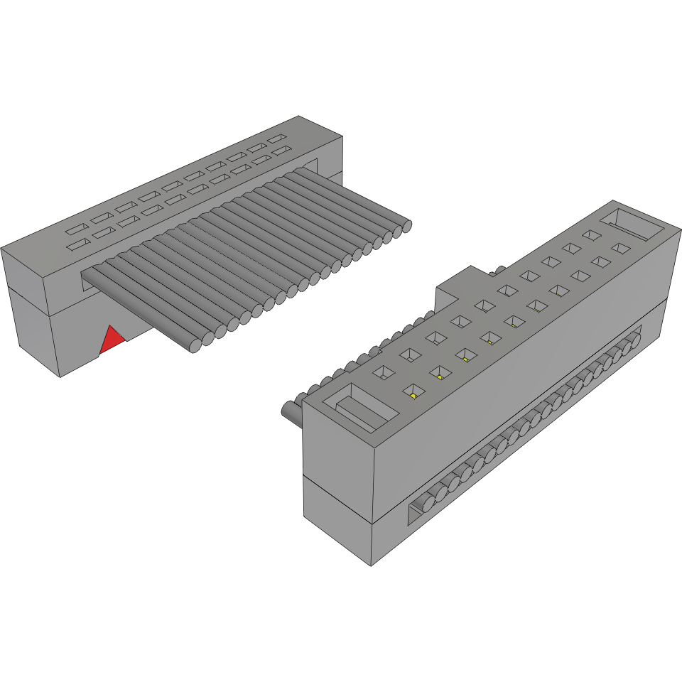 Samtec-FFSD-10-D-09.20-01-N-R Flachband Kabelbaugruppen Cable Assembly 0.23m 30AWG 0.64mm 20 to 20 POS IDC Connector to IDC Connector F-F TIGER EYE™ Bulk