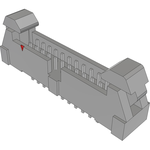 Conn Ejector Header HDR 22 POS 2mm Solder ST Top Entry Thru-Hole Tube