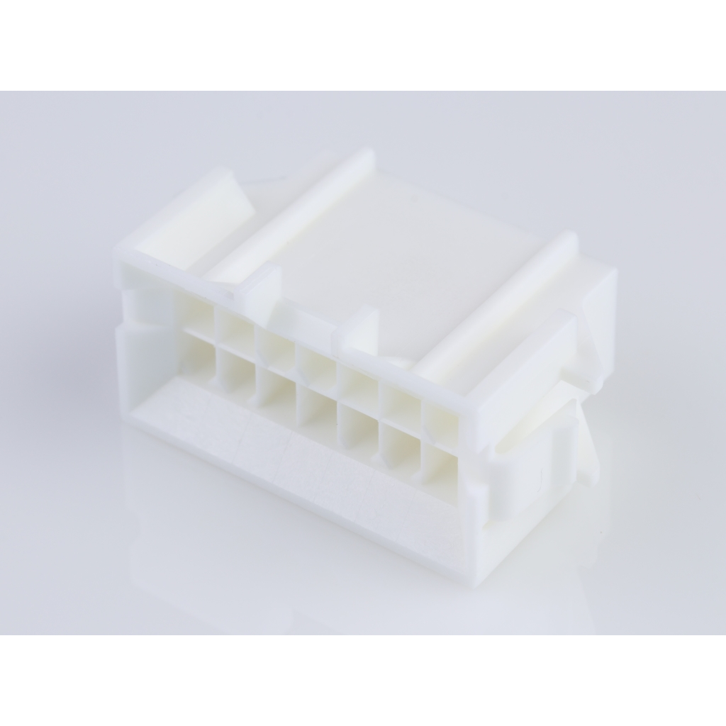 Molex-15-06-0146 Connector Discrete Wire Housing Conn Housing M 14Power POS 4.2mm Crimp ST Panel Mount Natural Mini-Fit® BMI Bag