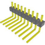 Conn Unshrouded Header HDR 9 POS 2.54mm Solder RA Side Entry Thru-Hole Bulk