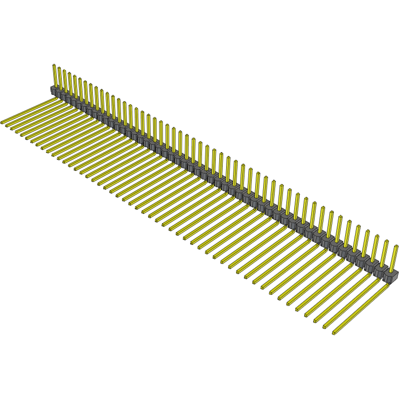 Samtec-TSW-150-29-S-S-RA 连接器插头及 PCB 插座 Conn Unshrouded Header HDR 50 POS 2.54mm Solder RA Side Entry Thru-Hole Bulk