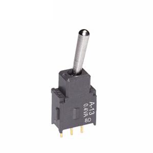 NKK Switches-A13AP Switch Toggle A13AP NKK Switches Process Sealed Switch Toggle ON OFF SPDT Bat Lever PC Pins 0.1A 28VAC 28VDC 0.4VA PC Mount - Arrow.com